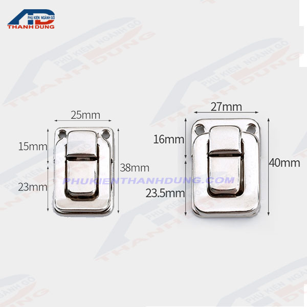 Chốt Khóa Hộp Gỗ Màu Crom